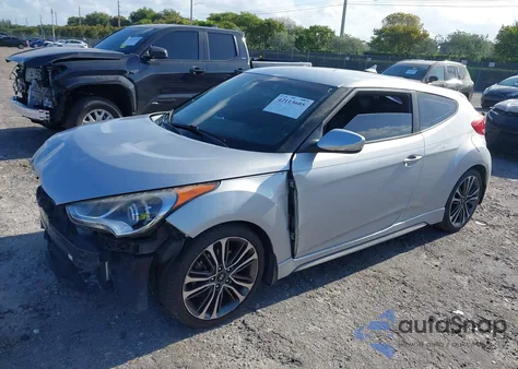 2016 Hyundai Veloster Turbo из США, поврежденный, VIN KMHTC6AE4GU303847